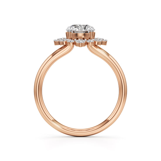 125Ct Brilliant Round Halo Ring