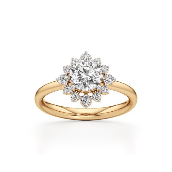 125Ct Brilliant Round Halo Ring