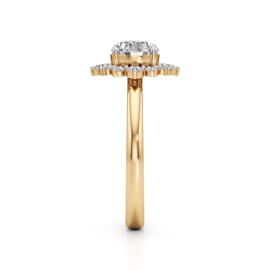 125Ct Brilliant Round Halo Ring