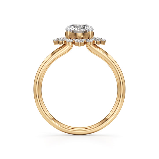 125Ct Brilliant Round Halo Ring