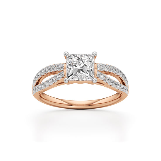 Nayla Princess-Cut Solitaire Ring
