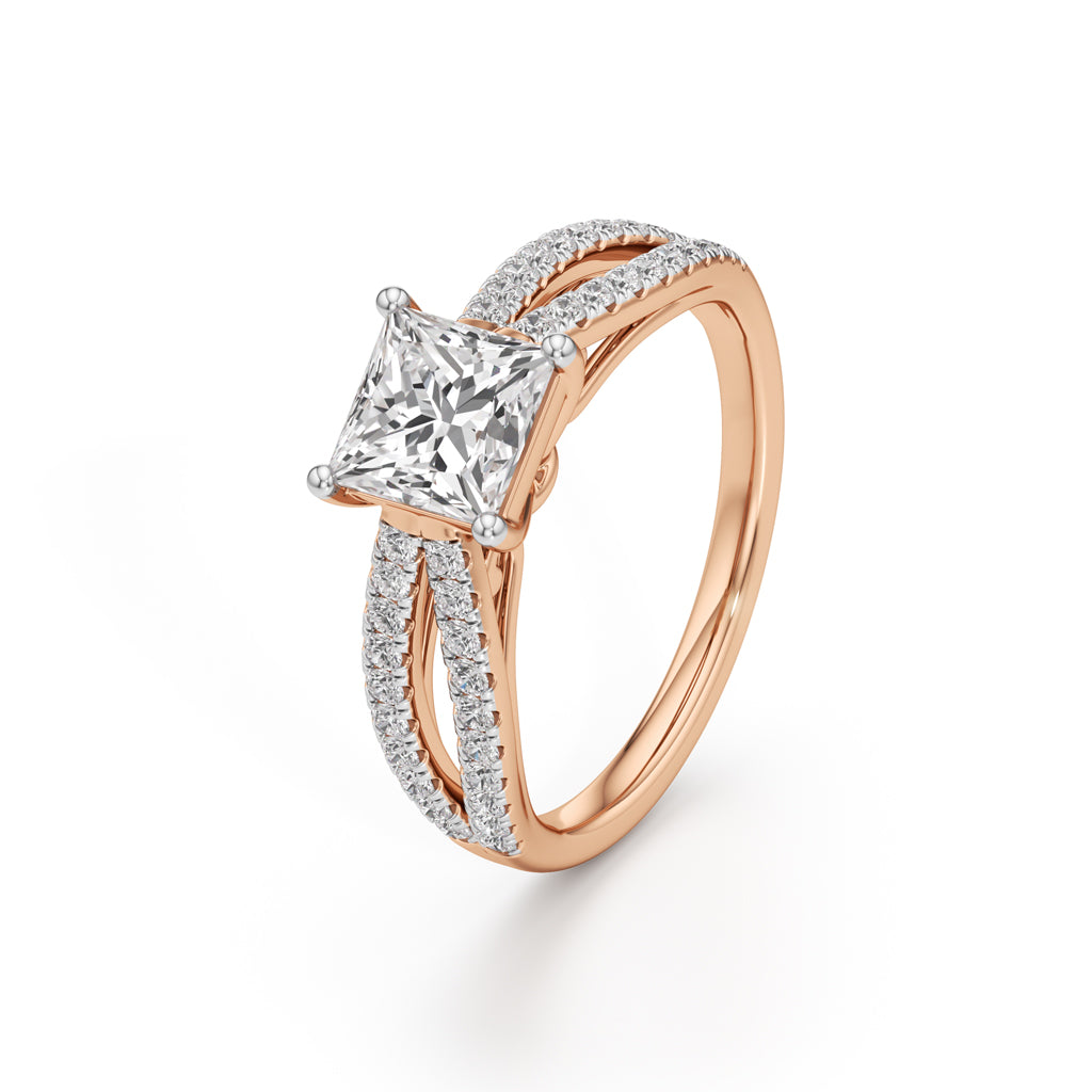 Nayla Princess-Cut Solitaire Ring