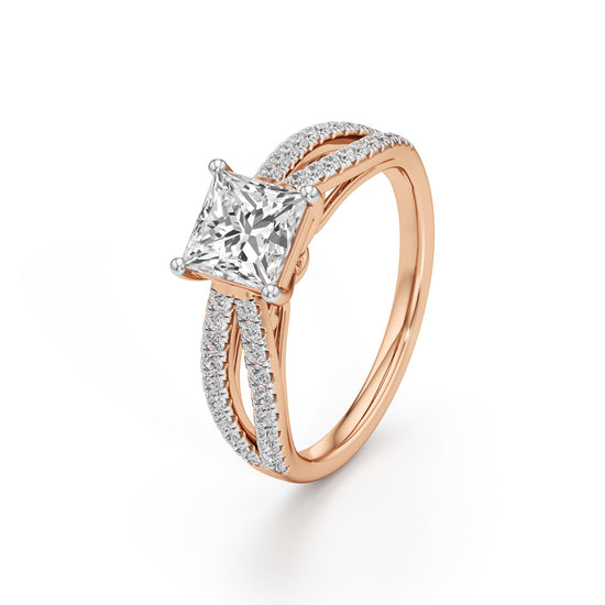 Nayla Princess-Cut Solitaire Ring