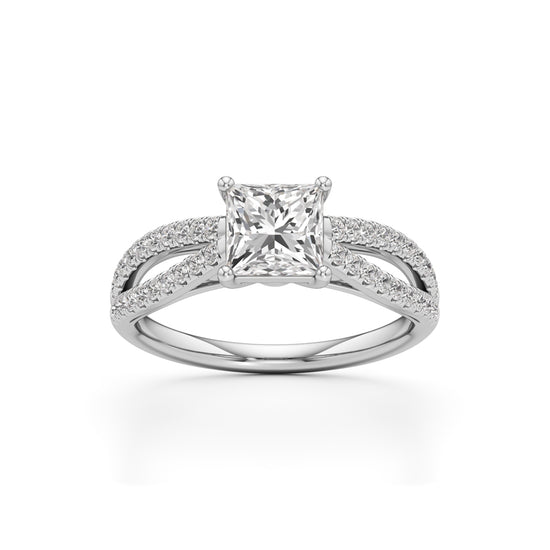 Nayla Princess-Cut Solitaire Ring