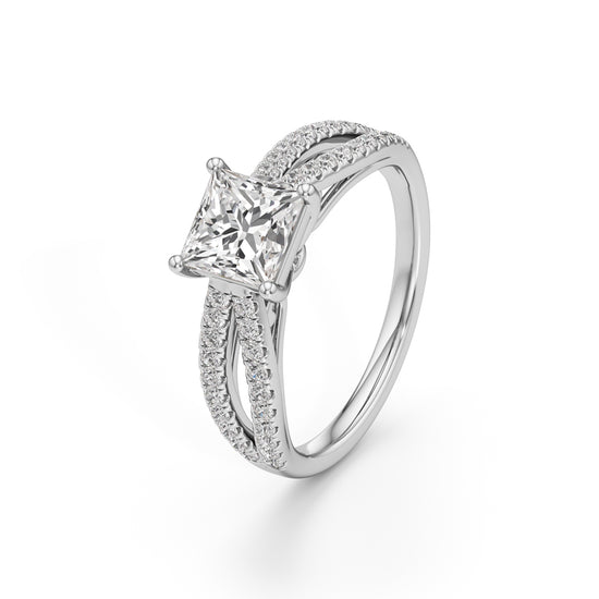 Nayla Princess-Cut Solitaire Ring