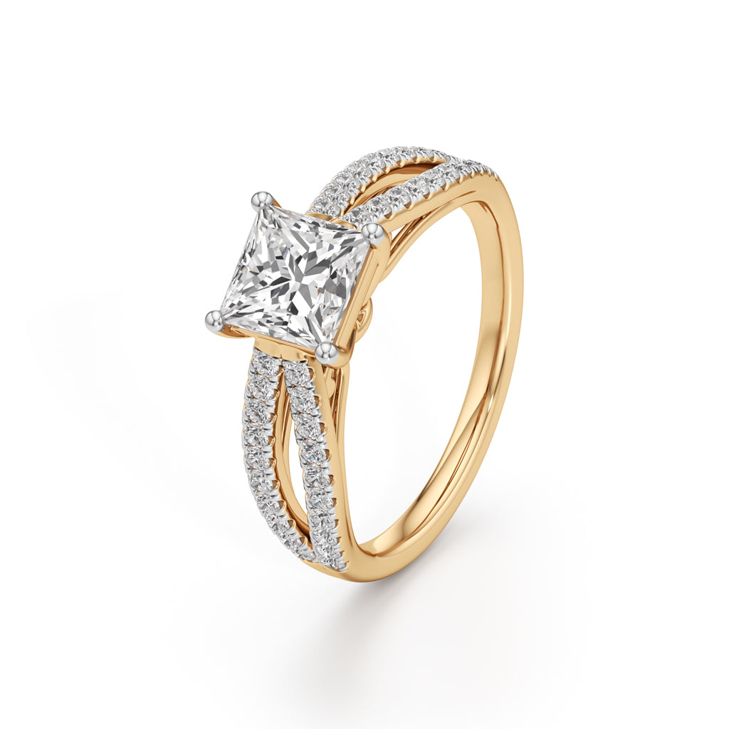 Nayla Princess-Cut Solitaire Ring