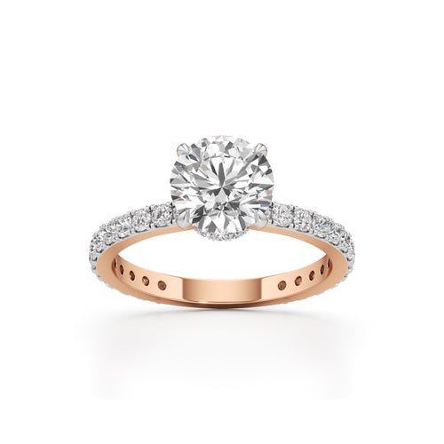 Aurora Grande Pav Solitaire Ring