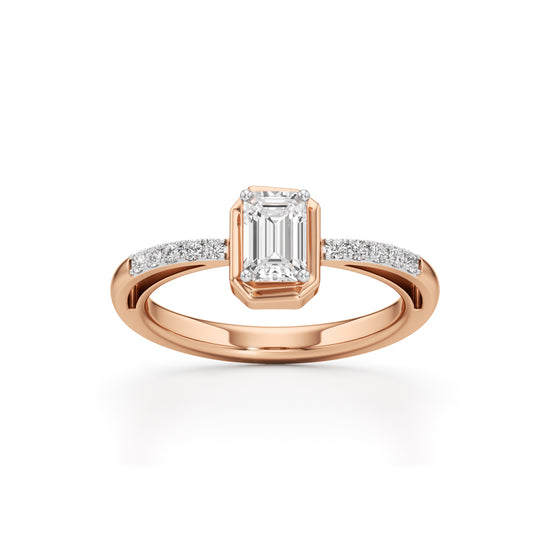 Aurora Deco Emerald Ring