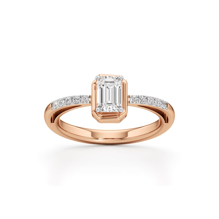 Aurora Deco Emerald Ring