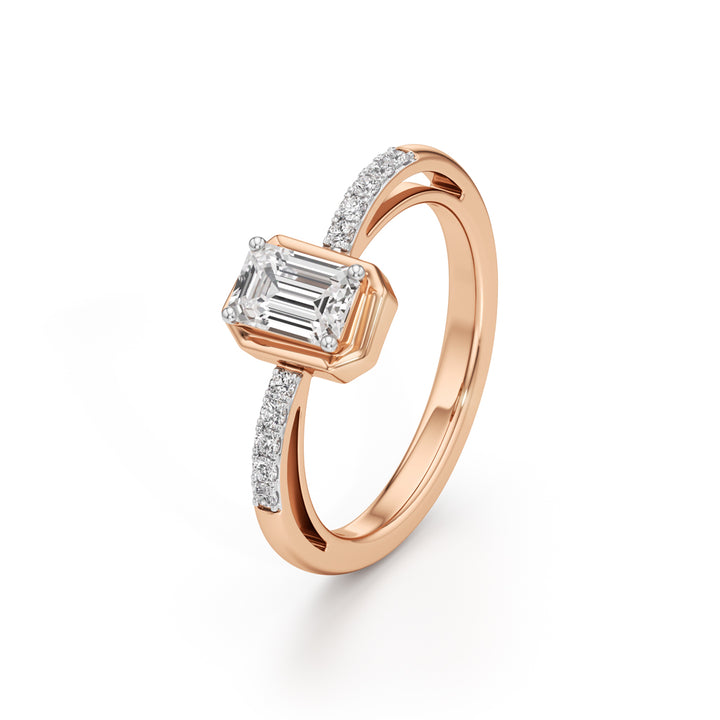 Aurora Deco Emerald Ring
