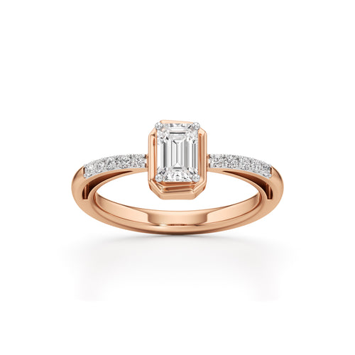 Aurora Deco Emerald Ring