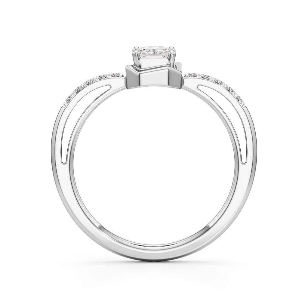 Aurora Deco Emerald Ring