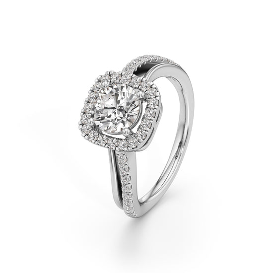 Aria Round Diamond Accent Ring