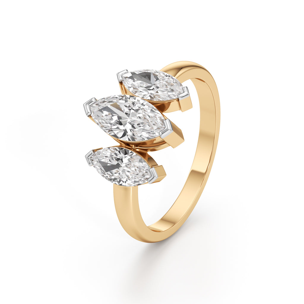 Radiant Marquise Trio Ring