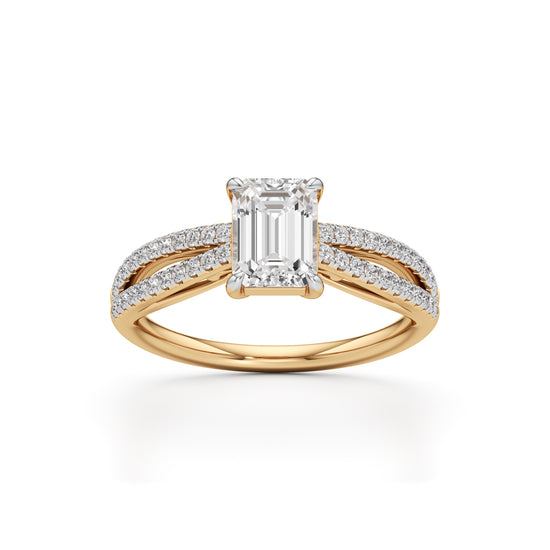 Elowen Emerald Diamond Ring