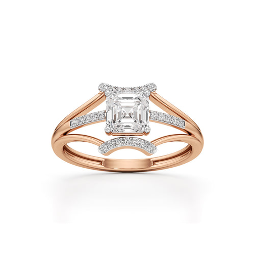 Sovereign Asscher Diamond Ring