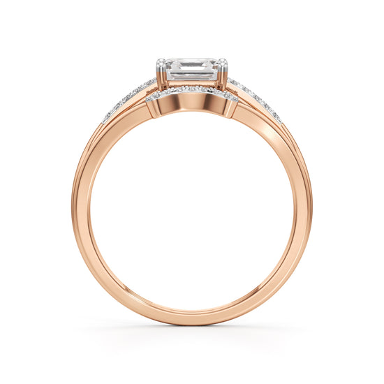 Sovereign Asscher Diamond Ring