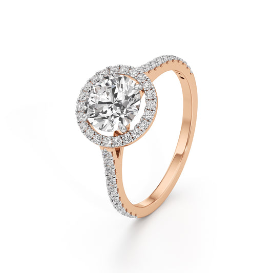 Lumora Solitaire Ring|Rose Gold