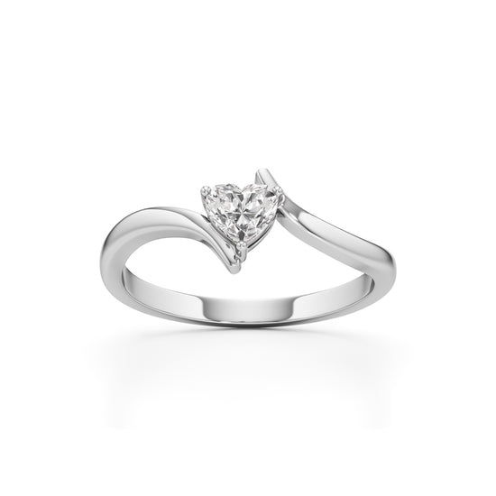 Sweetheart Twist Gold Ring