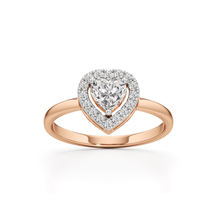 Radiant Heart Halo Ring
