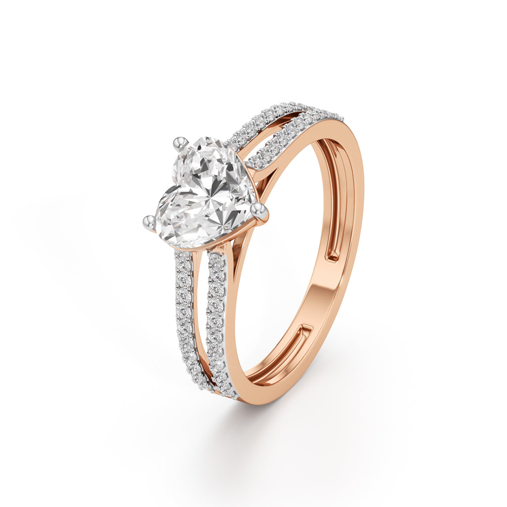 Amora Heart Diamond Ring