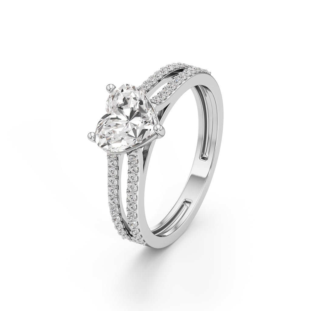Amora Heart Diamond Ring