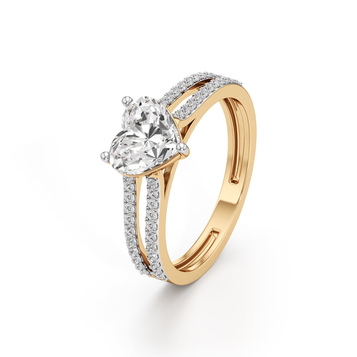 Amora Heart Diamond Ring