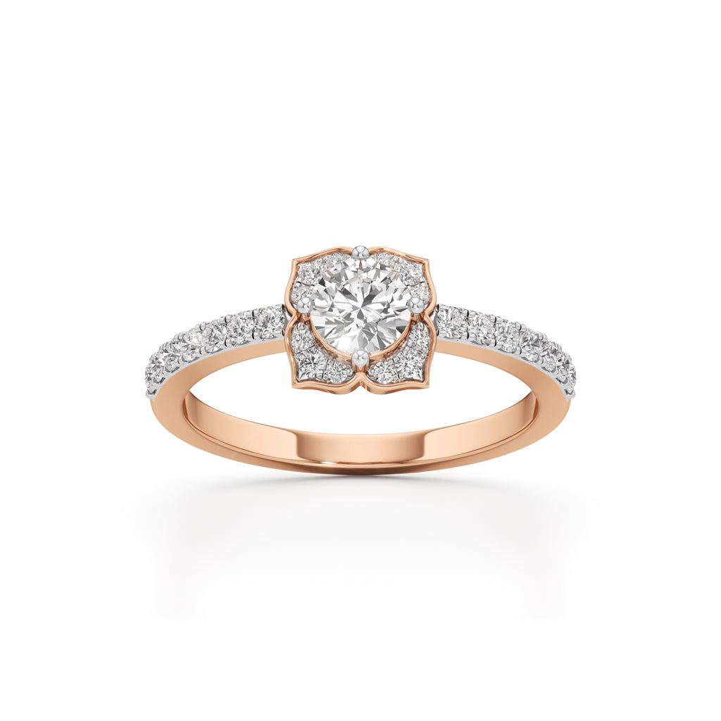 Golden Blossom Diamond Ring
