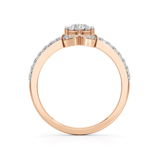 Golden Blossom Diamond Ring