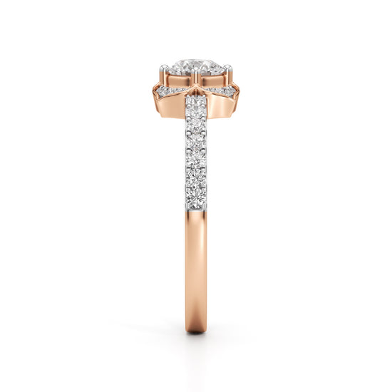 Golden Blossom Diamond Ring