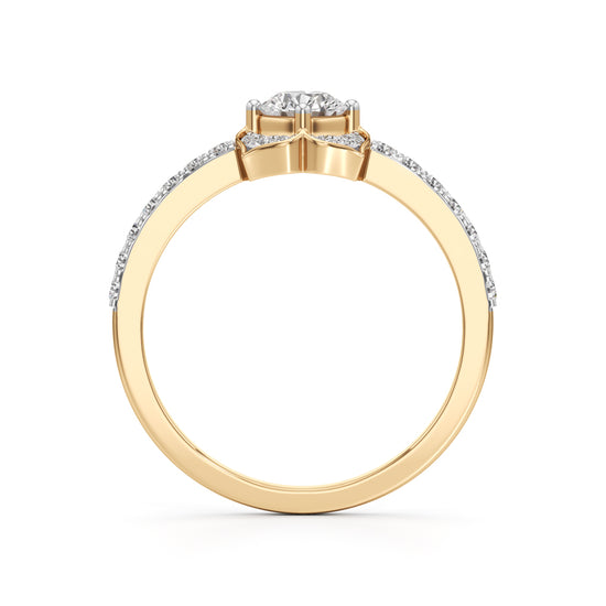Golden Blossom Diamond Ring