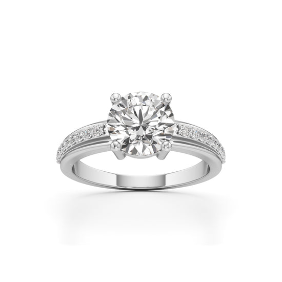 Echelon Solitaire Diamond Ring