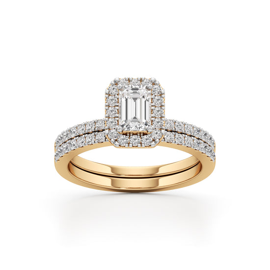 Elowen Emerald Trio Ring
