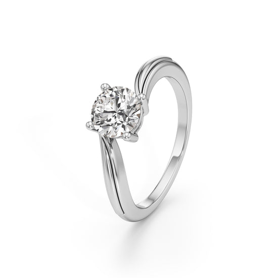 Elara Round Solitaire Ring