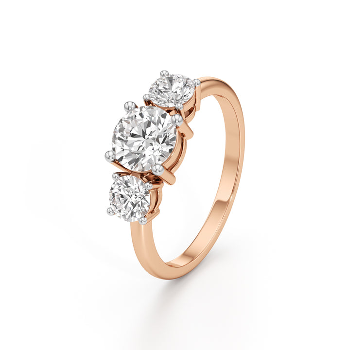Aura Three-Stone Radiance Ring