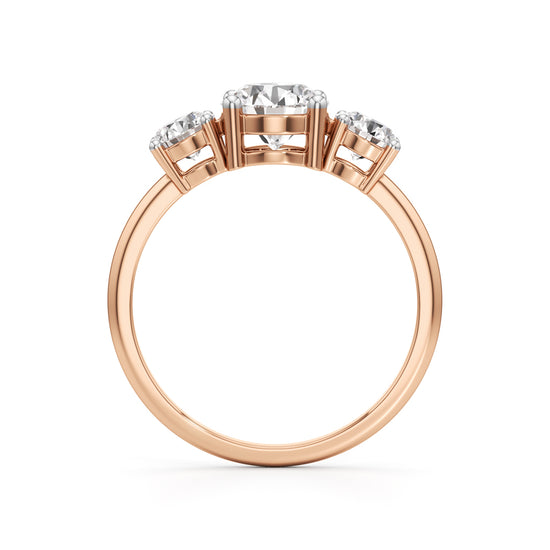 Aura Three-Stone Radiance Ring