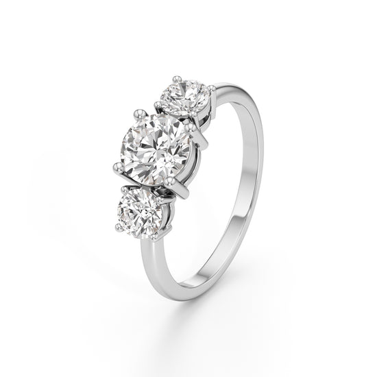 Aura Three-Stone Radiance Ring