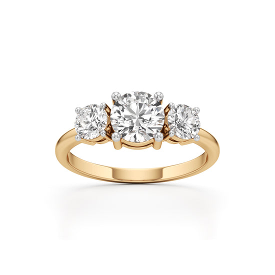 Aura Three-Stone Radiance Ring