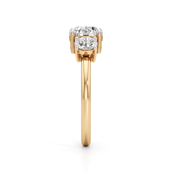 Aura Three-Stone Radiance Ring