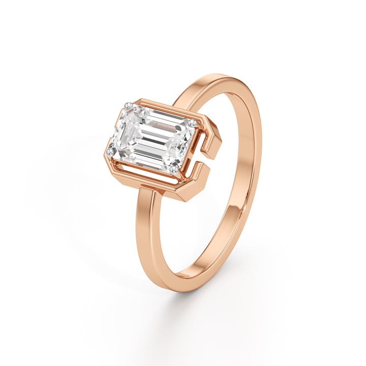 Clarisse Emerald Solitaire