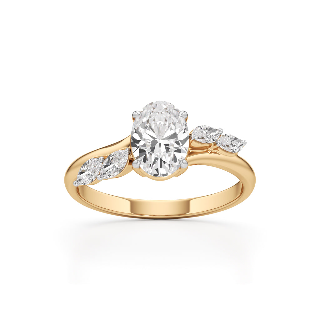 Elanora Oval Marquise Ring