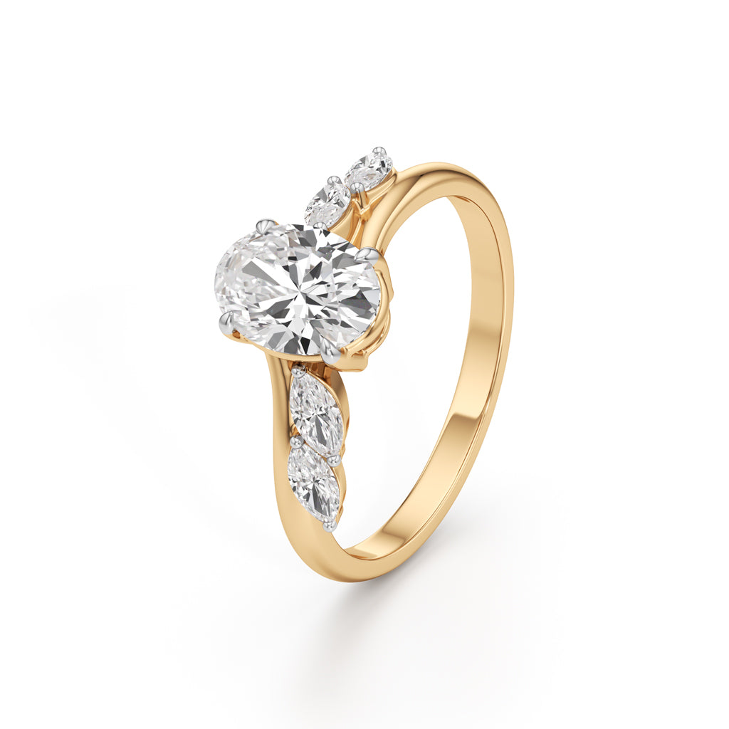 Elanora Oval Marquise Ring