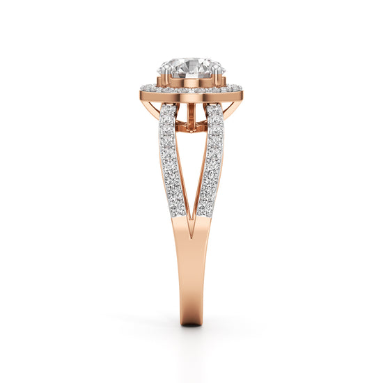 Solenne Round Diamond Ring