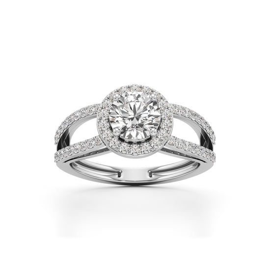 Solenne Round Diamond Ring