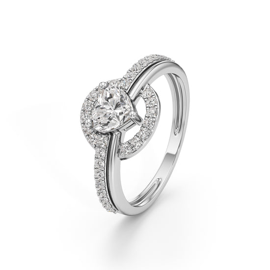 Aurelia Heart Halo Ring