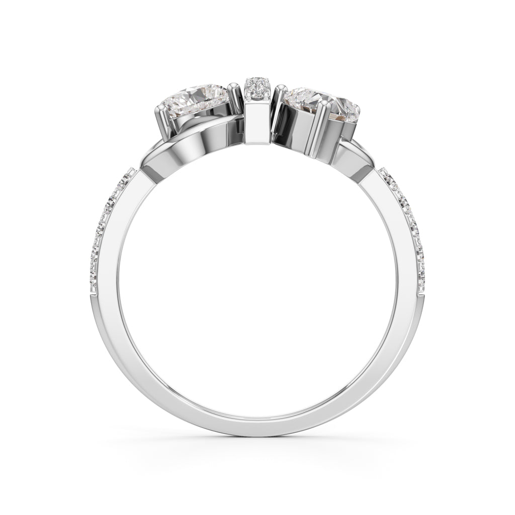 Amora Heart Bow Diamond Ring