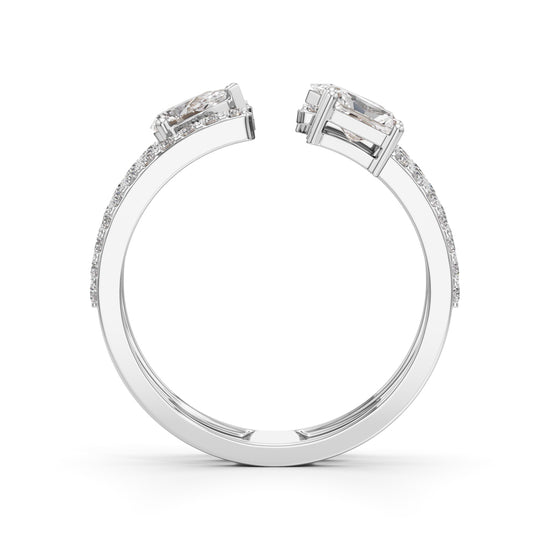 Trinity Cascade RadiantCut Diamond Statement Ring