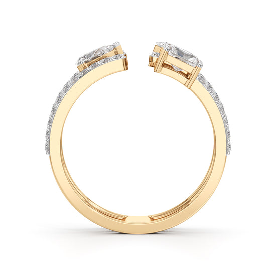 Trinity Cascade RadiantCut Diamond Statement Ring