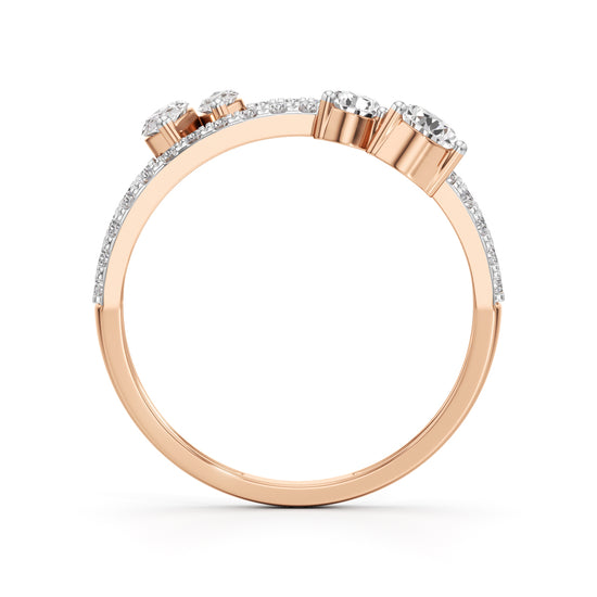 Aurora Bloom Pear  Marquise Diamond Ring