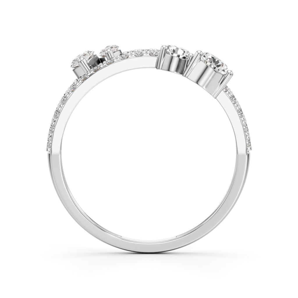 Aurora Bloom Pear  Marquise Diamond Ring